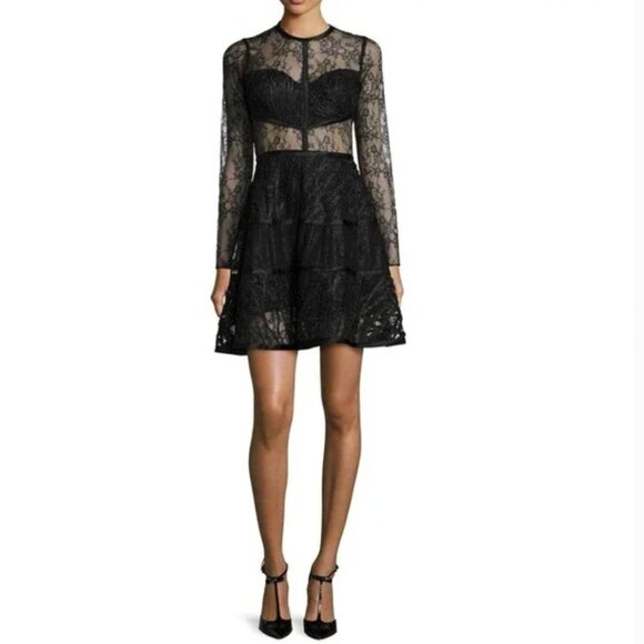 ALEXIS black lace dress | size medium - Picture 1 of 6